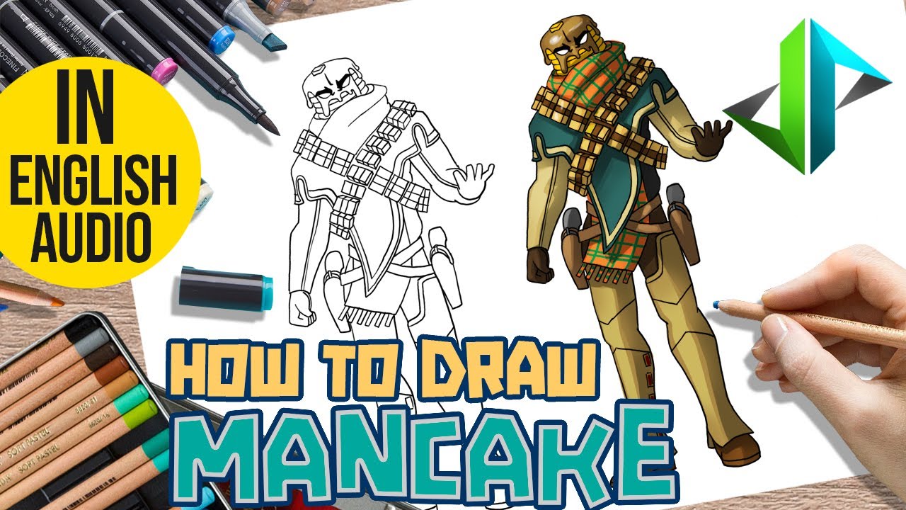 [DRAWPEDIA] HOW TO DRAW *NEW* MANCAKE SKIN from FORTNITE - STEP BY STEP DRAWING TUTORIAL