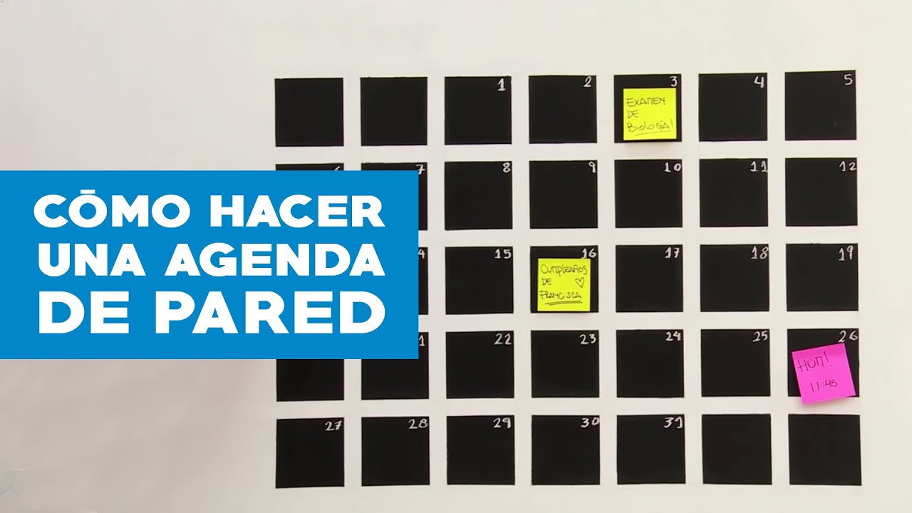 Cómo hacer una agenda de pared