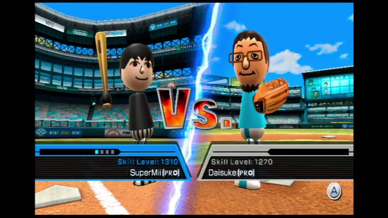 Wii Sports - Baseball - SuperMii vs Daisuke
