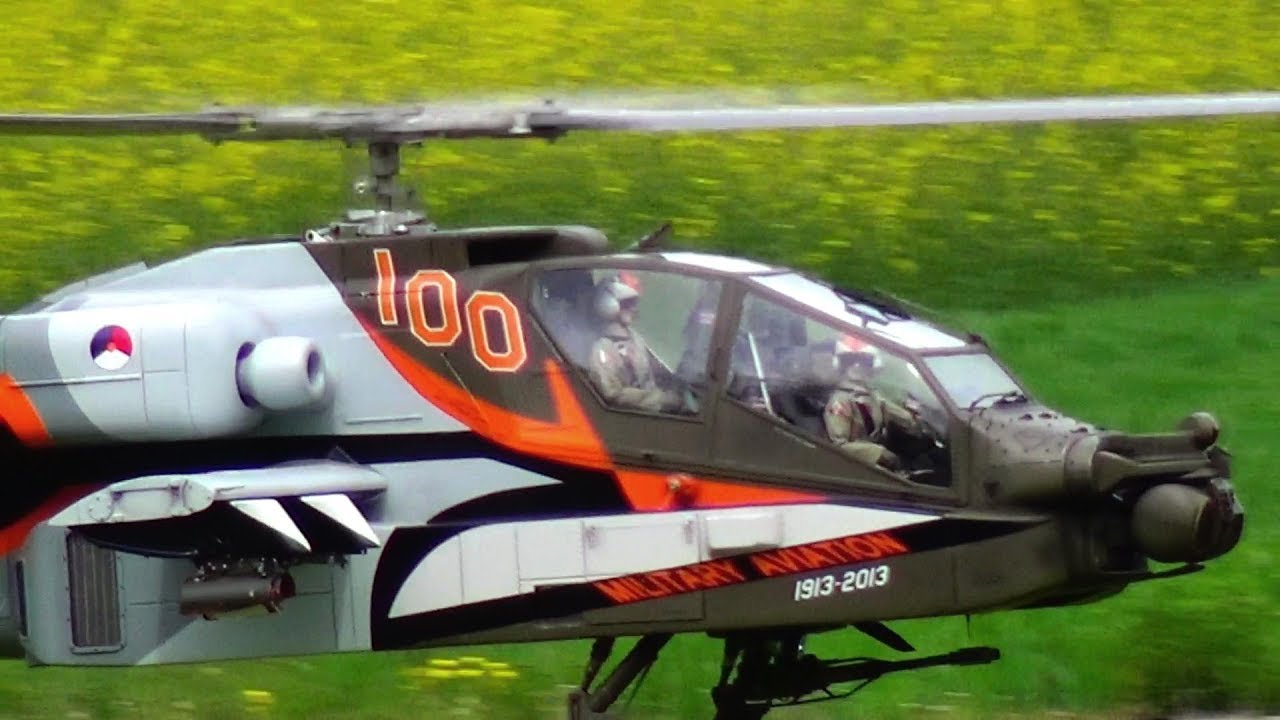 GIANT APACHE ROYAL NETHERLANDS AH-64 SUPER SCALE RC MODEL ELECTRIC HELICOPTER