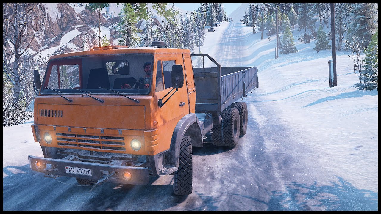 СПУСК ПО ЛЬДУ! СПУСТИТСЯ ЖИВЫМ - SnowRunner