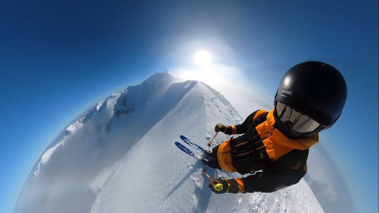 Ski Freeride au Mont-Dore, Massif du Sancy, Auvergne (HD)