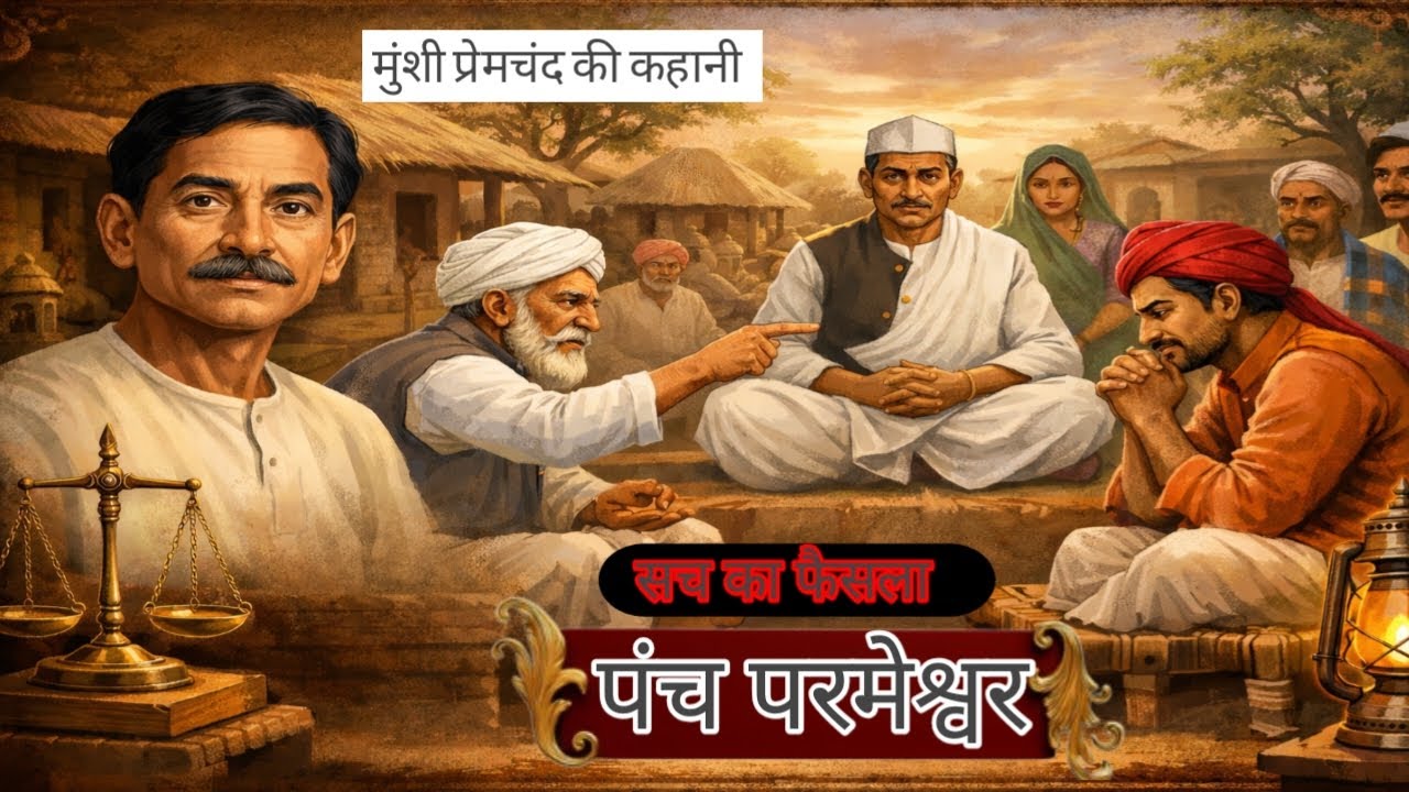 पंच परमेश्वर। मुंशी प्रेमचंद की सर्वश्रेष्ठ कहानी।indian classical story। Voice telling story।