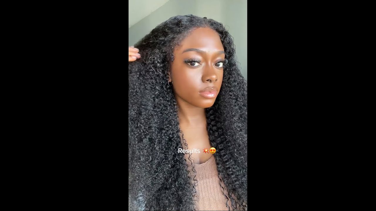 Natural Edges Final Look: Kinky Curly HD Lace Front Wig with Curly Edges- Shine Hair Wig