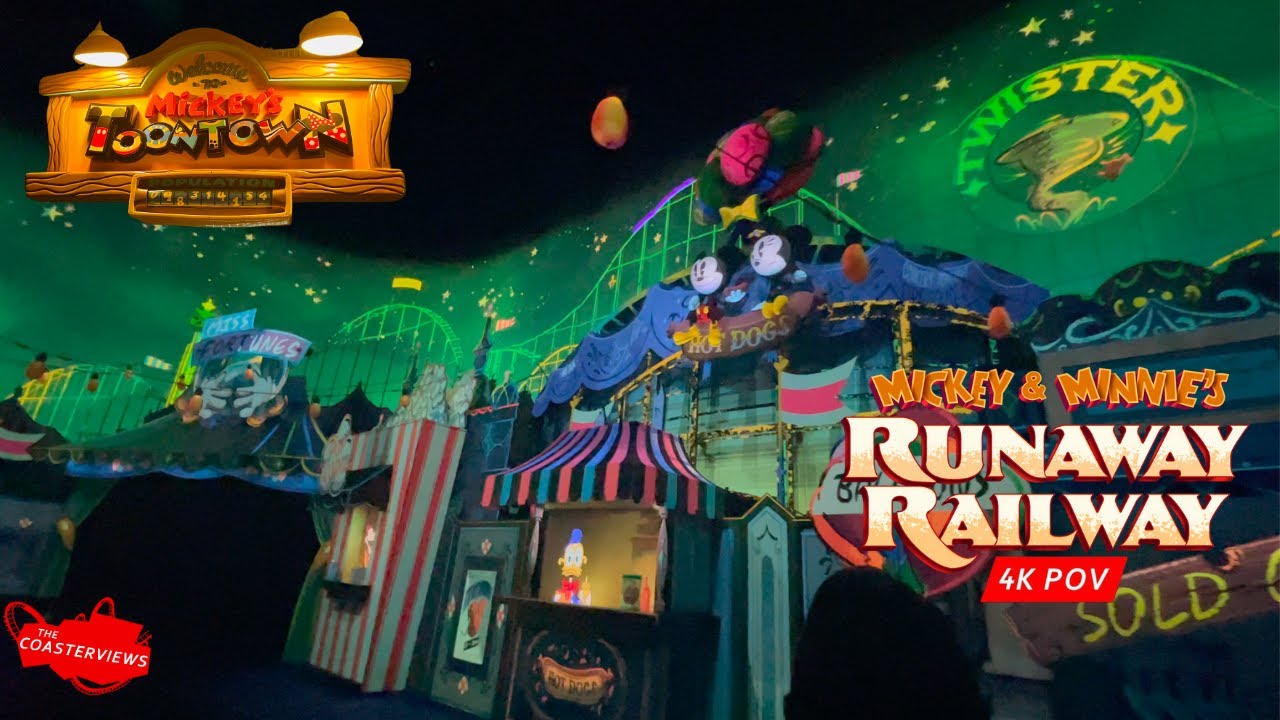 Mickey & Minnie's Runaway Railway Complete Experience POV [4K] Toon Town Disneyland