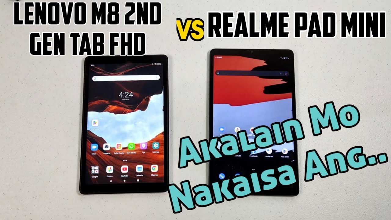 Realme Pad Mini vs Lenovo M8 2nd Gen Tab FHD Akalain Mo Nakaisa Ang.. Tagalog 1080p