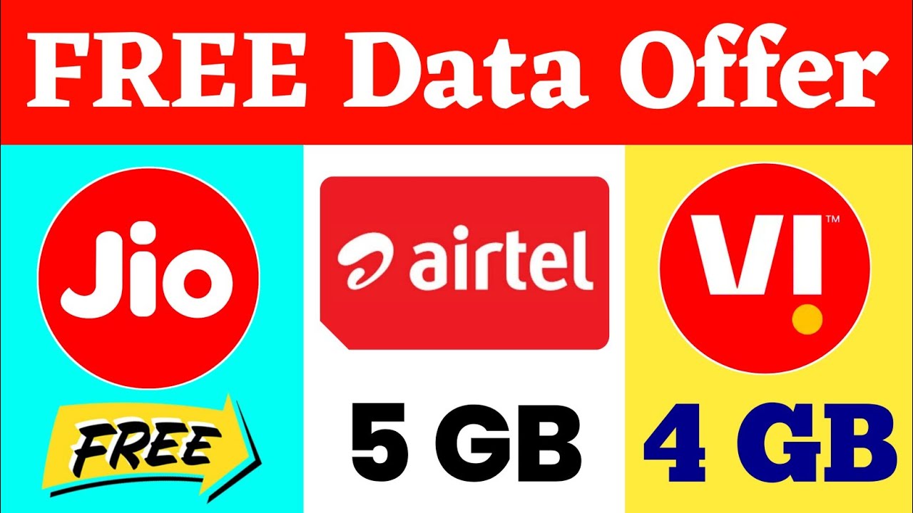 Jio Vs Airtel Vs Vi Free Data Offer 2022 | Vi Sim 4G Upgrade Offer | Airtel Thanks 5gb Free Data