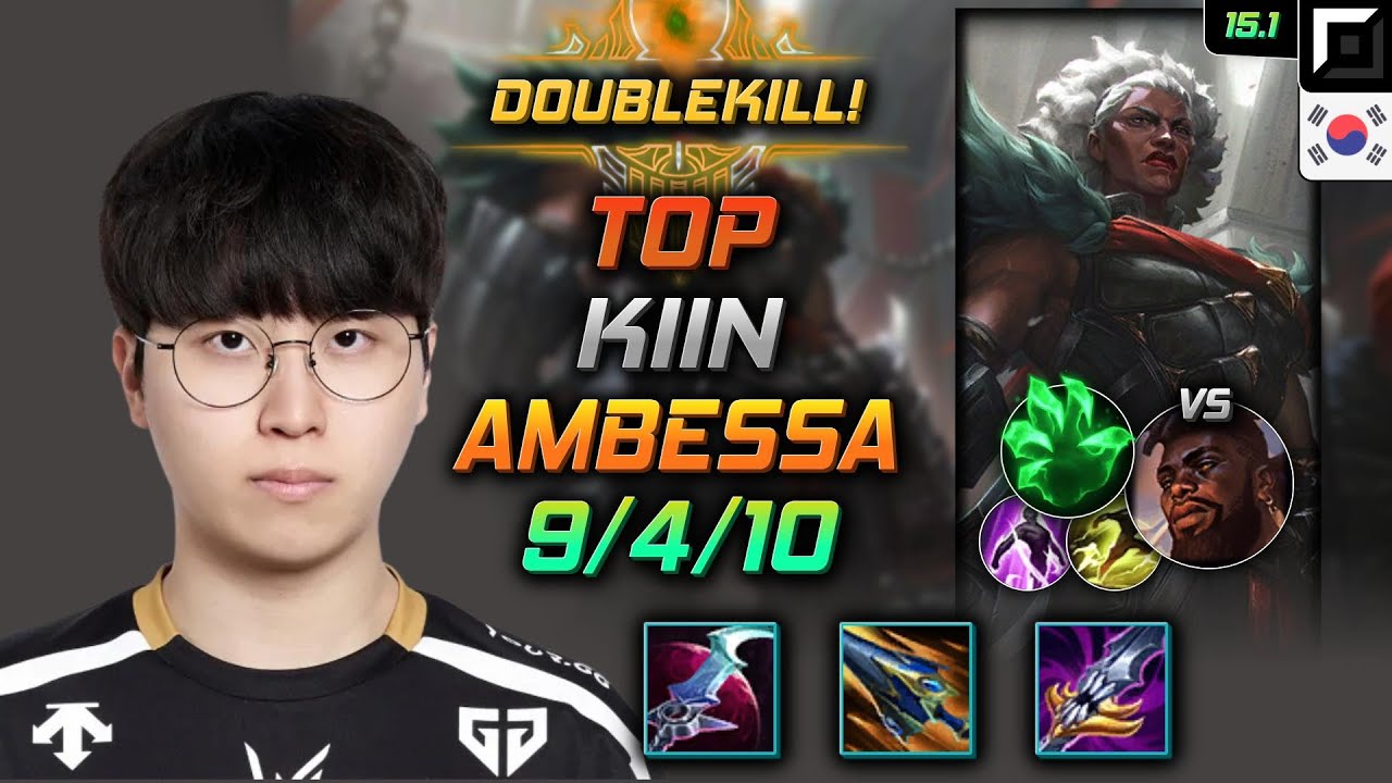 Ambessa Top Build Kiin Eclipse Grasp of the Undying - LOL KR GrandMaster Patch 15.1