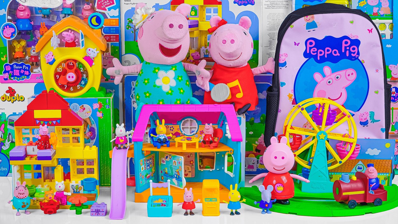 Peppa Pig ASMR | 98 Minutes Satisfying with Unboxing Cute Peppa Pig School & Playground Playset