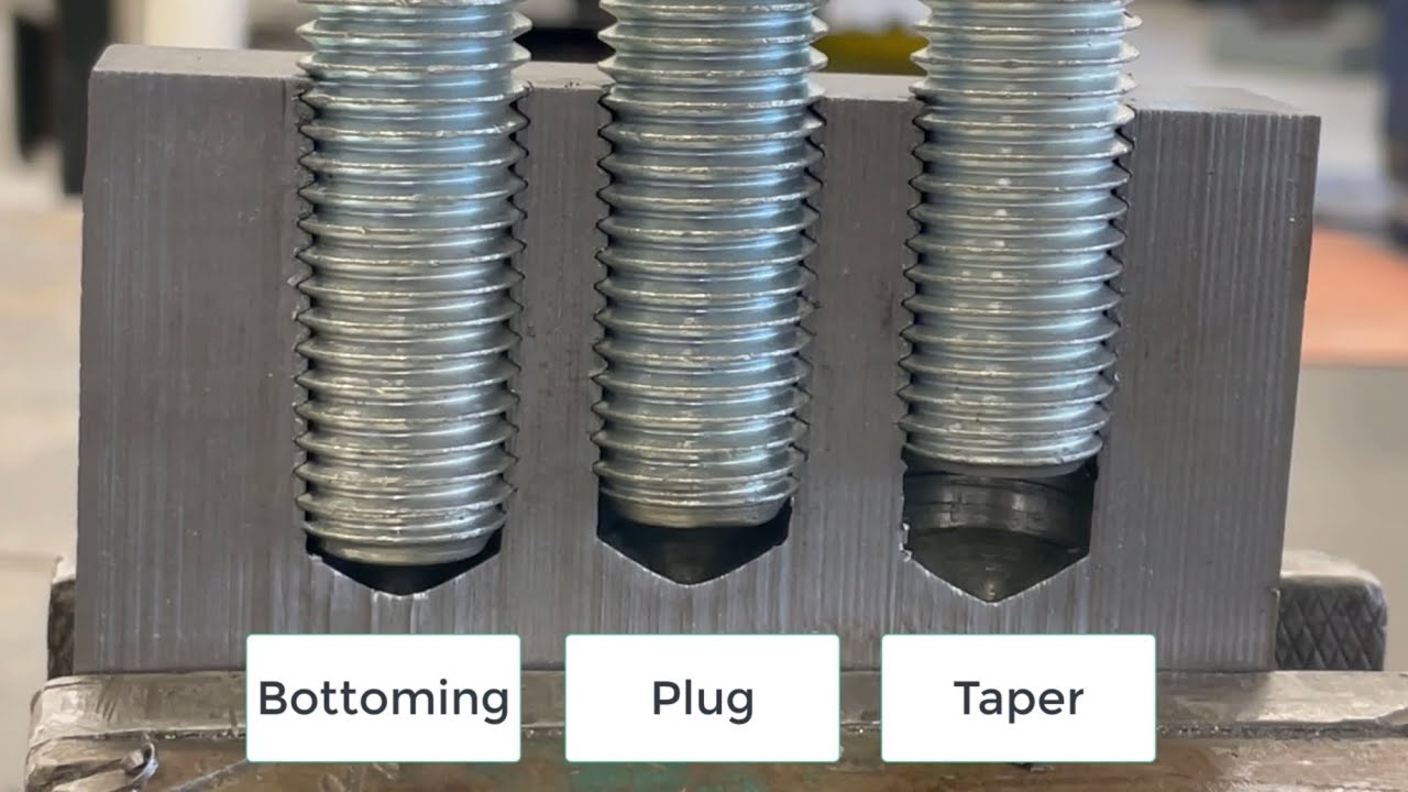 Tap types:Taper, Plug, Bottoming