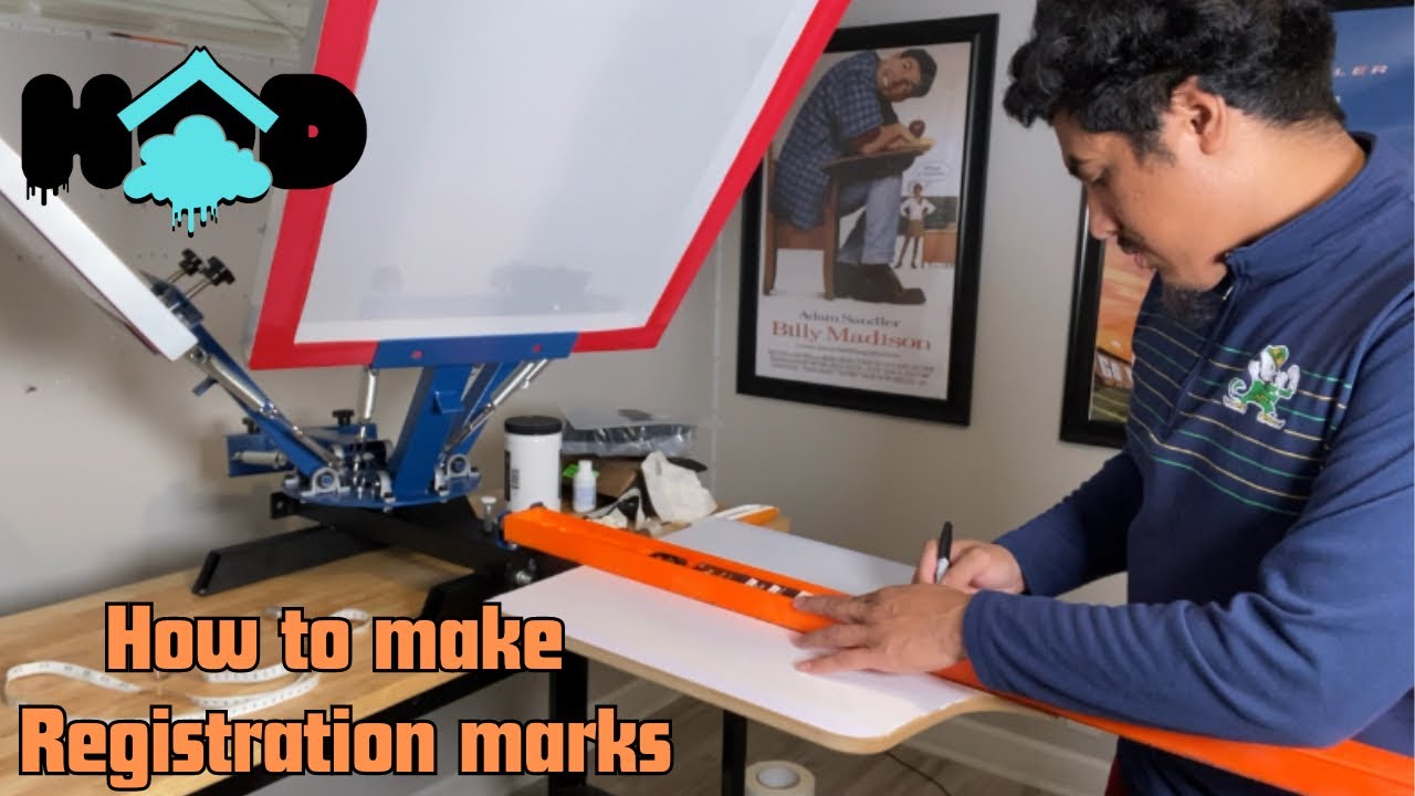 How to make screen printing registration marks on your pallet | screen printing | howseovdrmrs