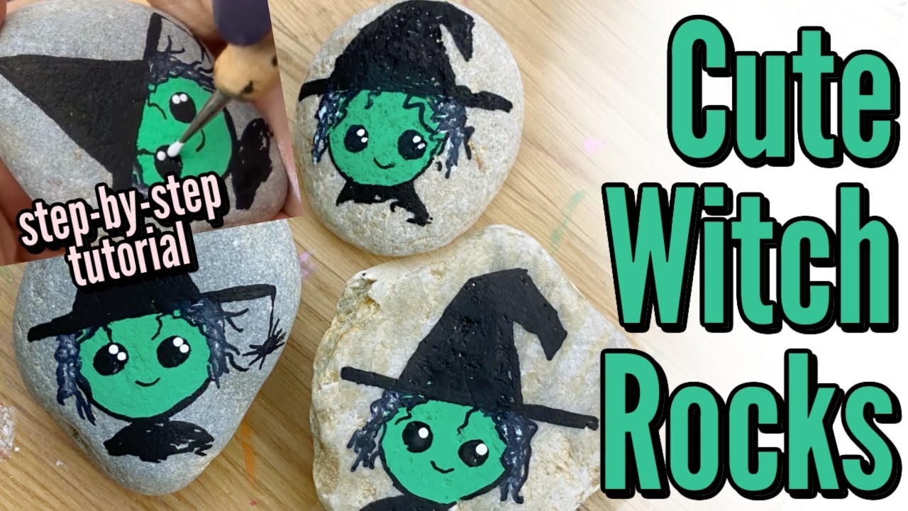 How to Paint Cute Witches | Rock Painting 101