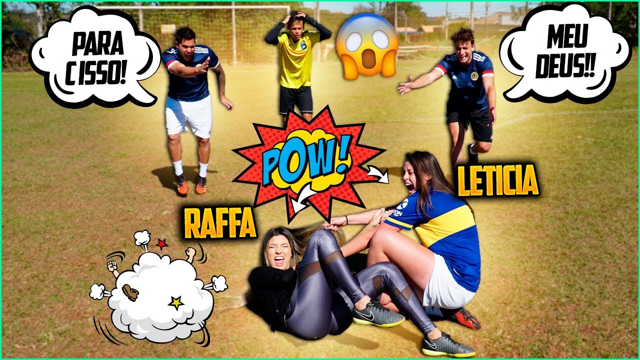 ELAS BRIGARAM DE TAPA MUITO FEIO NO FUTEBOL!! ( trollagem )