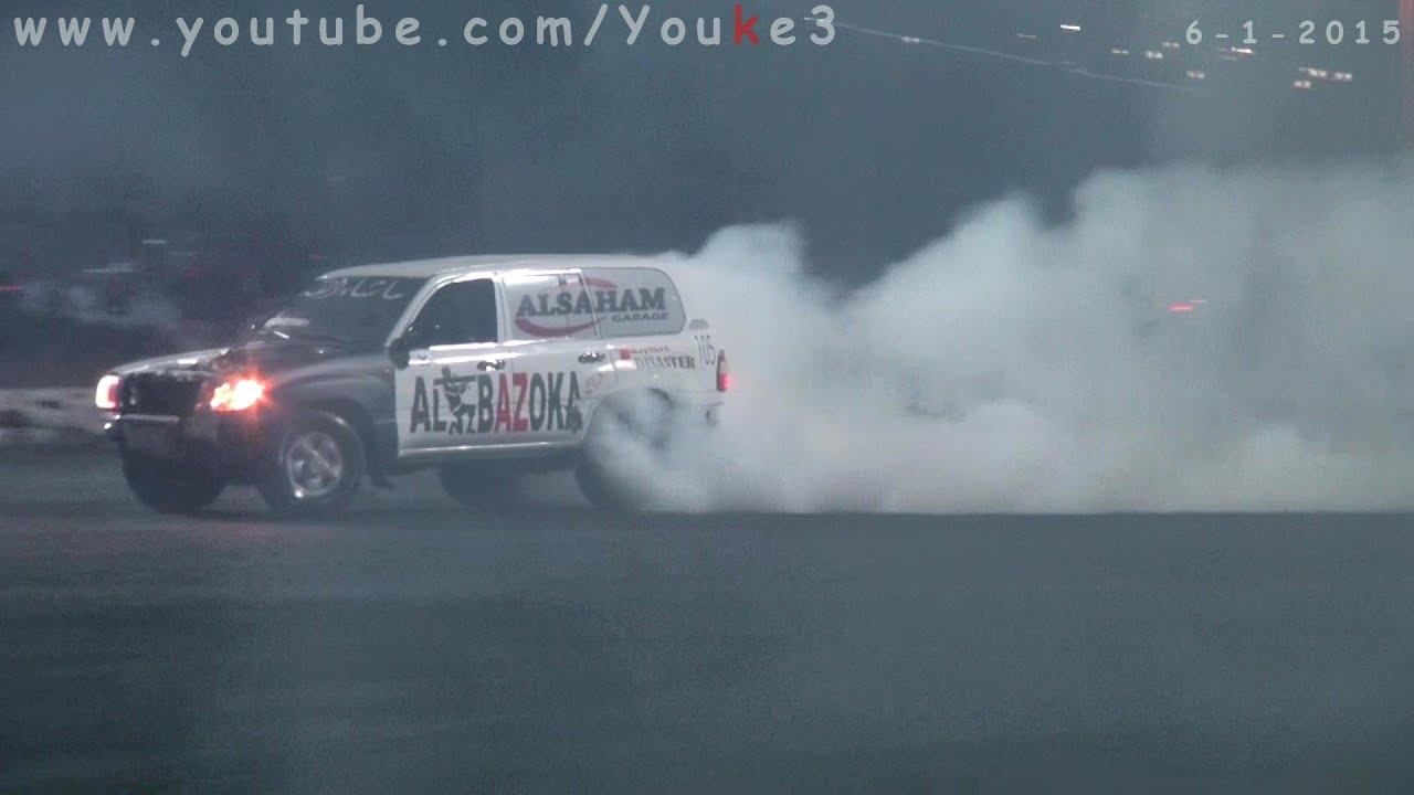 استعراض ستاندر توربو بقياده نايف المقبالي في حلبه ليوا الجوله النهائيه 6-1-2015