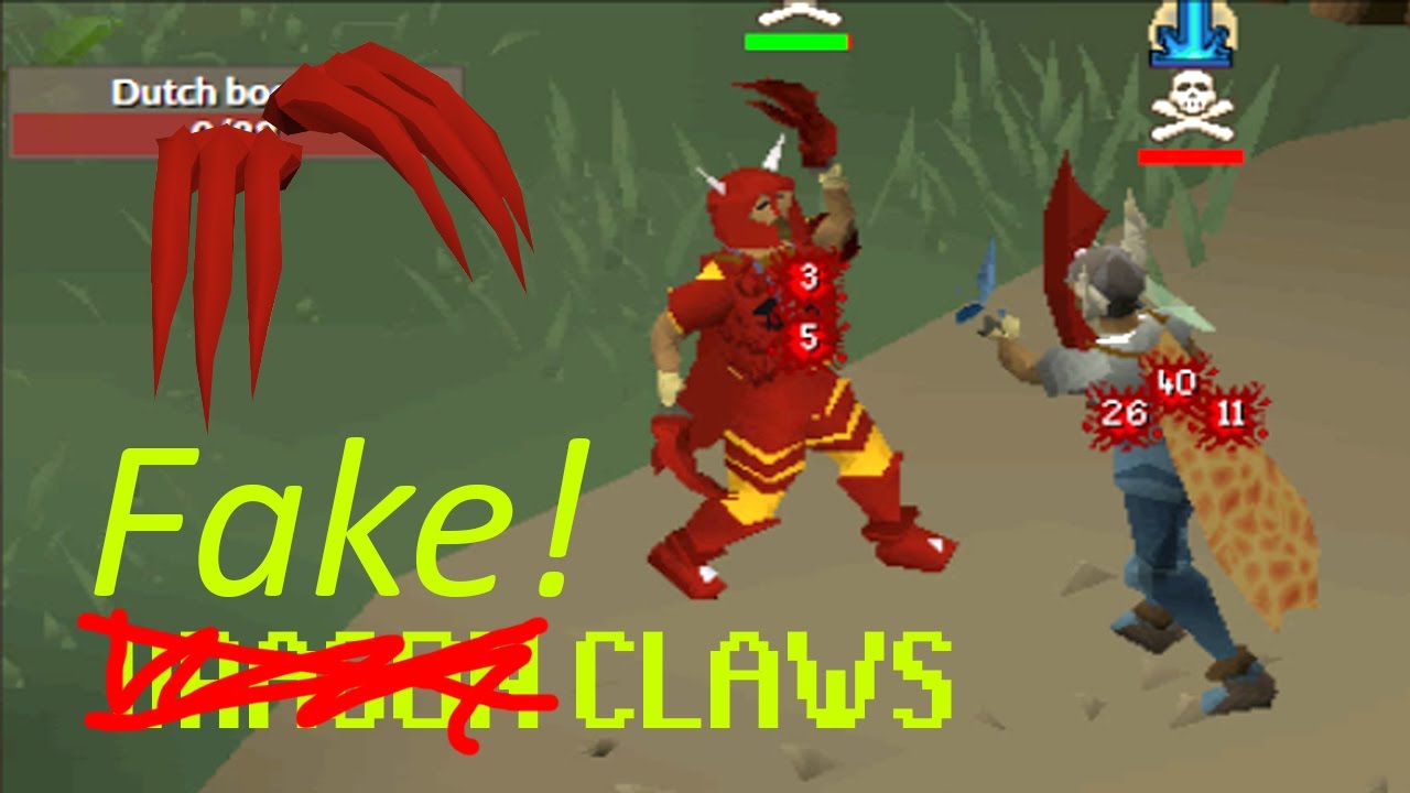 Dragon Claws PKing (little do they know, they're FAKE!!!!)
