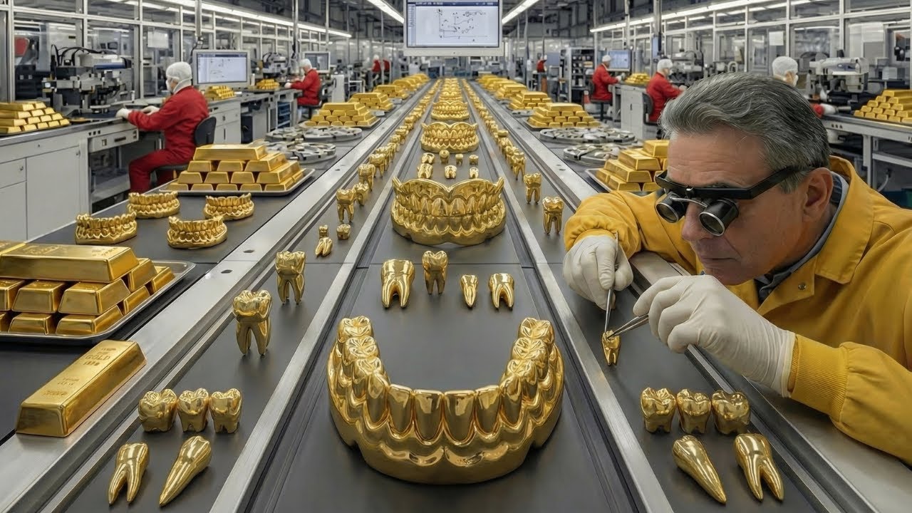 Inside the 24K Solid Gold Teeth Factory: Why People Still Choose Gold Teeth (Full Process)