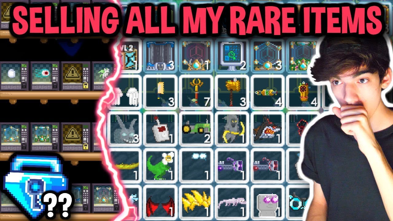 SELLING ALL MY RARE ITEMS!! (HOW MANY BLUE GEM LOCK?!) | Growtopia