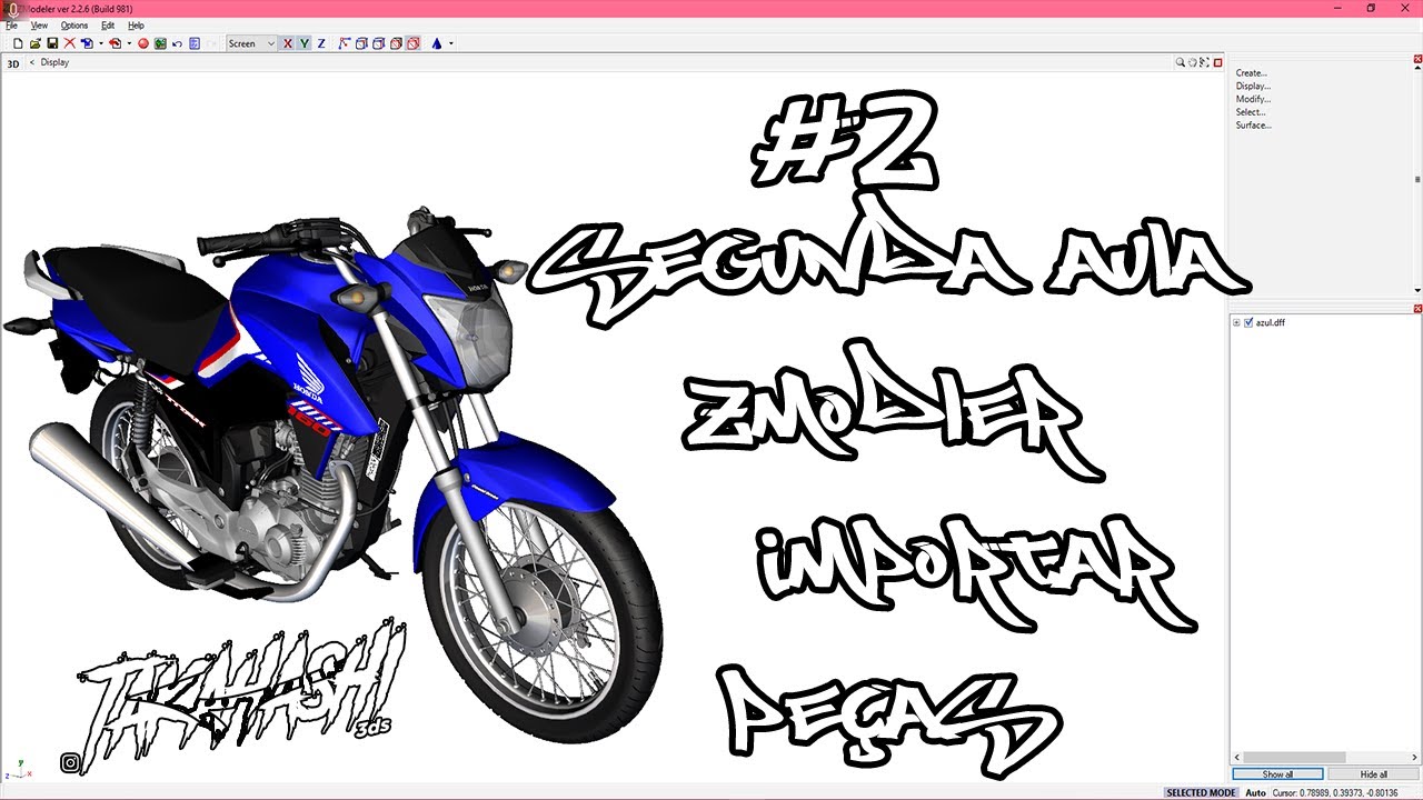 #2 SEGUNDA AULA ZMODELER, IMPORTAR PEÇAS