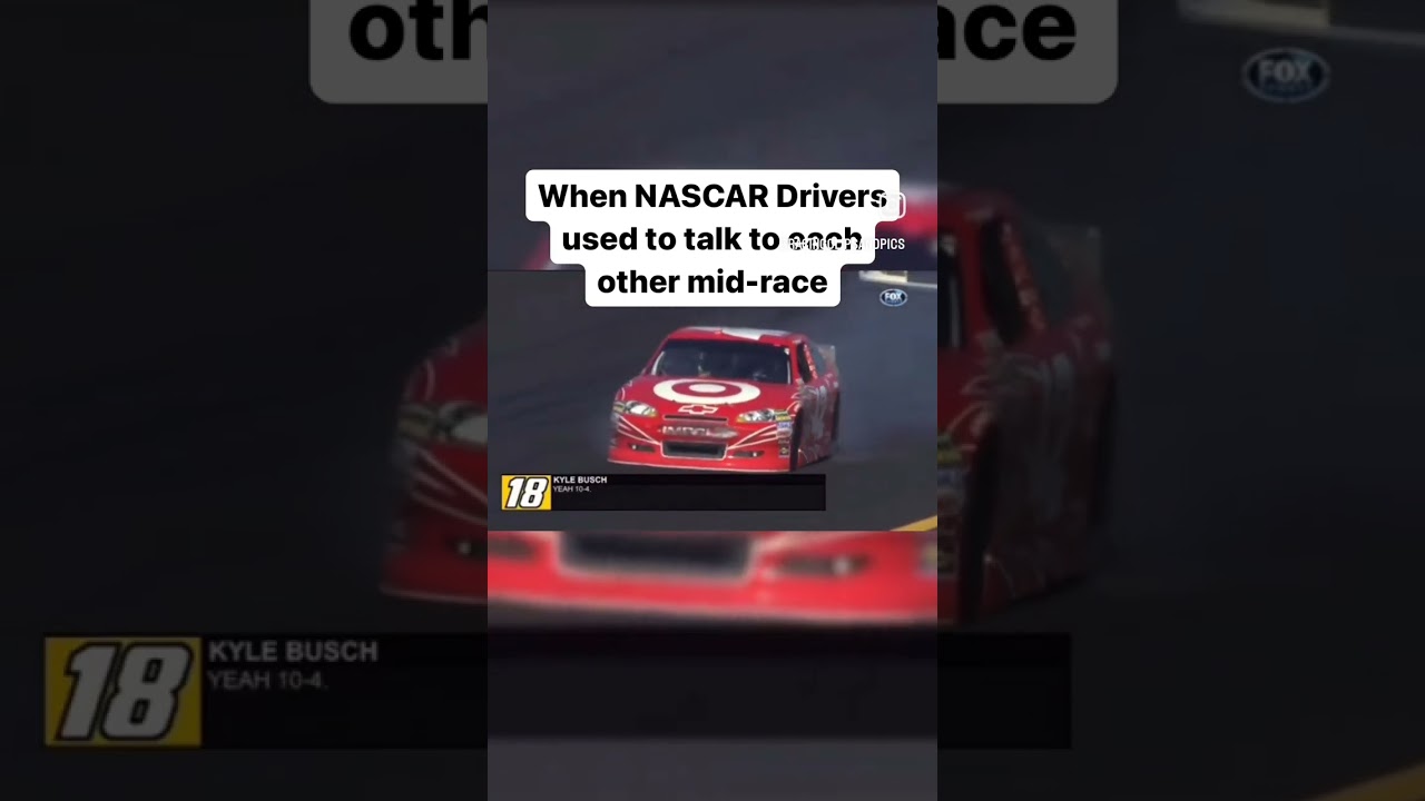 When NASCAR drivers used to talk to each other mid-race
