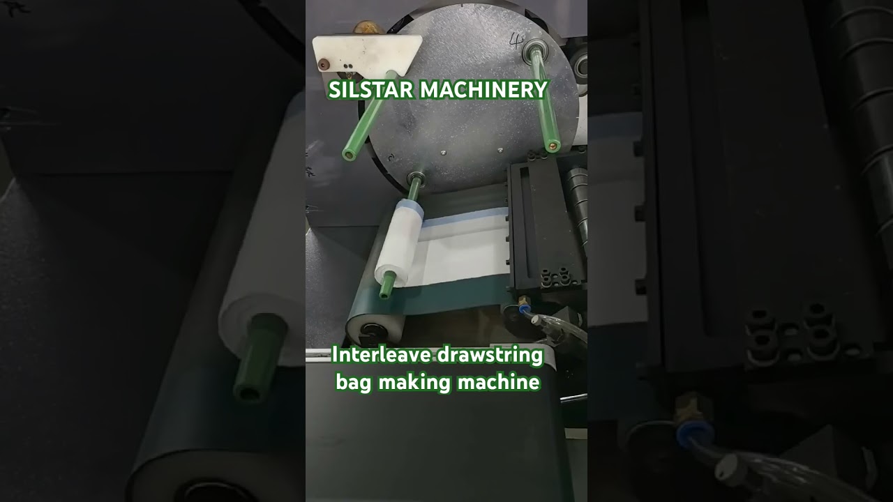 silstar Interleave drawstring bag making machine. More details, contact WhatsApp: +8618762817171