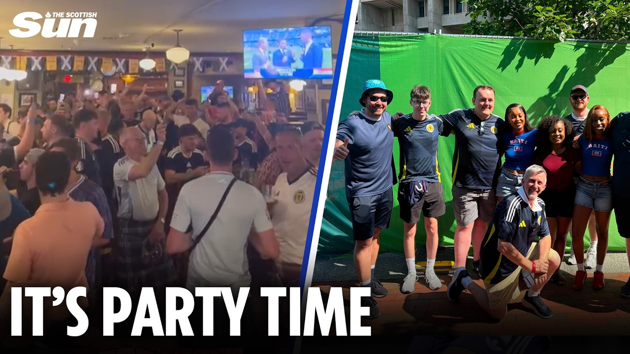 Scotland fans kick off the party in Boston ahead of MASSIVE World Cup opener