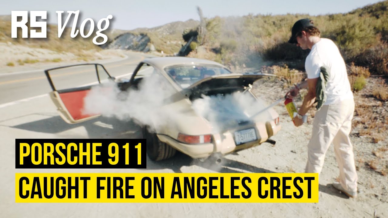 Porsche 911 загорелся