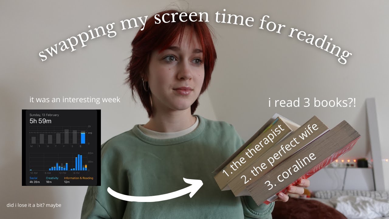swapping my SCREEN TIME for reading a WEEK long *i'm healed*