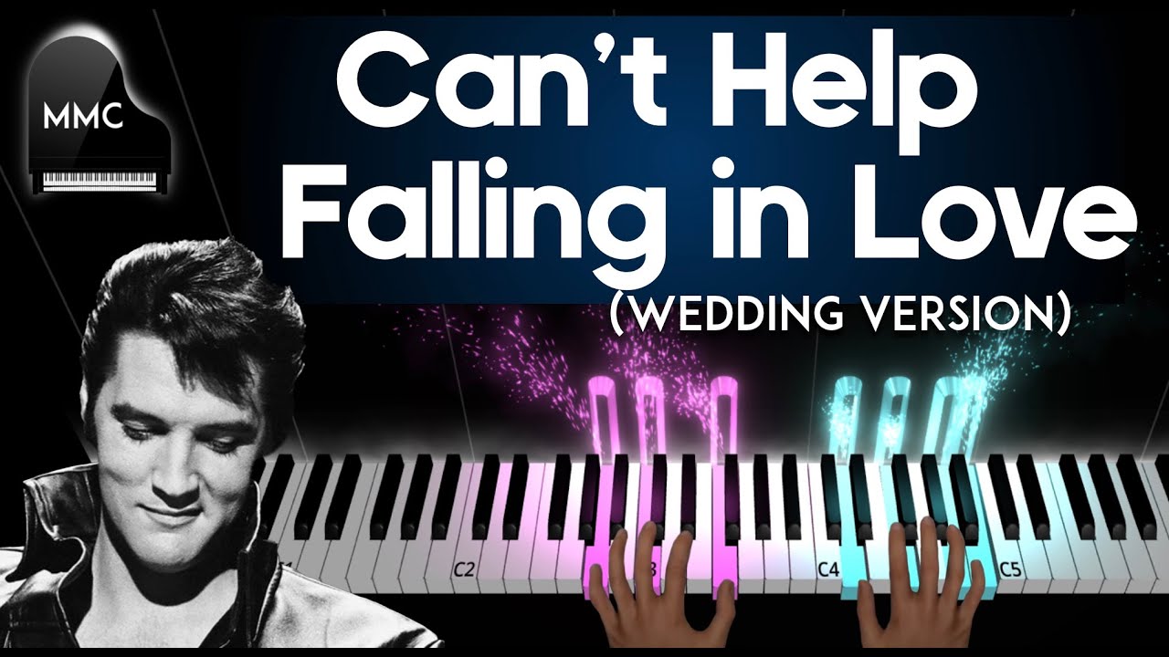 Can't Help Falling in Love by Elvis Presley piano synthesia tutorial  + sheet music /wedding version