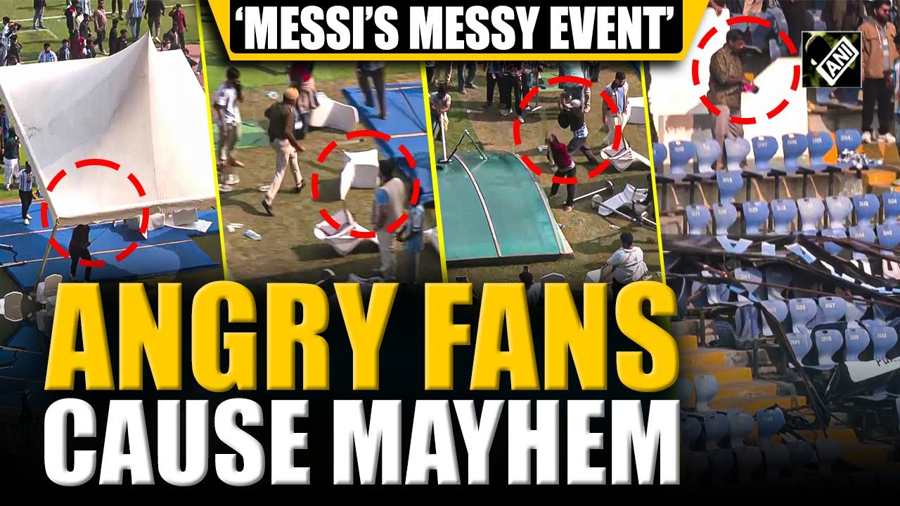 Messi Event: stadium vandalised, Police launch Lathi Charge, High Voltage drama at Salt Lake Stadium