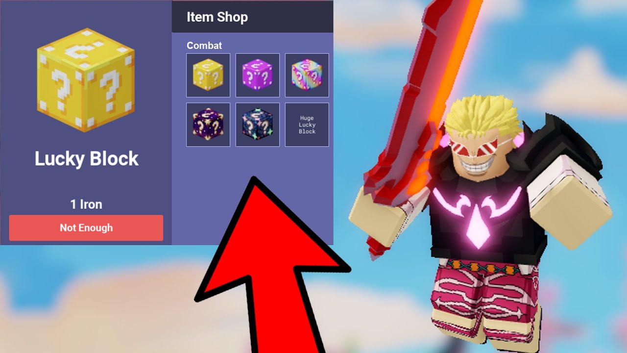 1v50 but you can buy ANY Lucky Blocks (Roblox Bedwars)