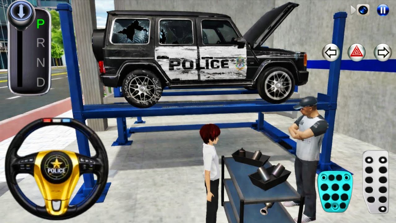 3D Driving Class Gameplay 🚓 Police Car Repair & Garage Simulation | Realistic Driving Game