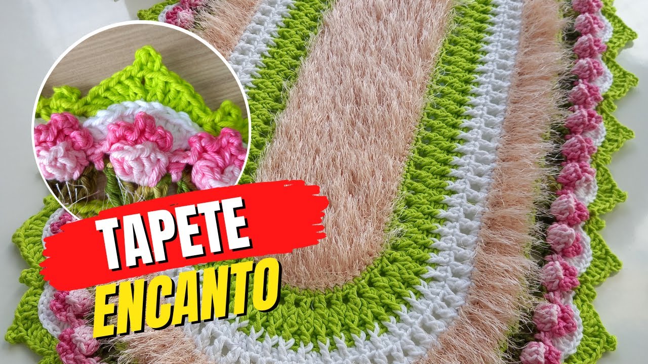 Tapete Encanto oval em crochê