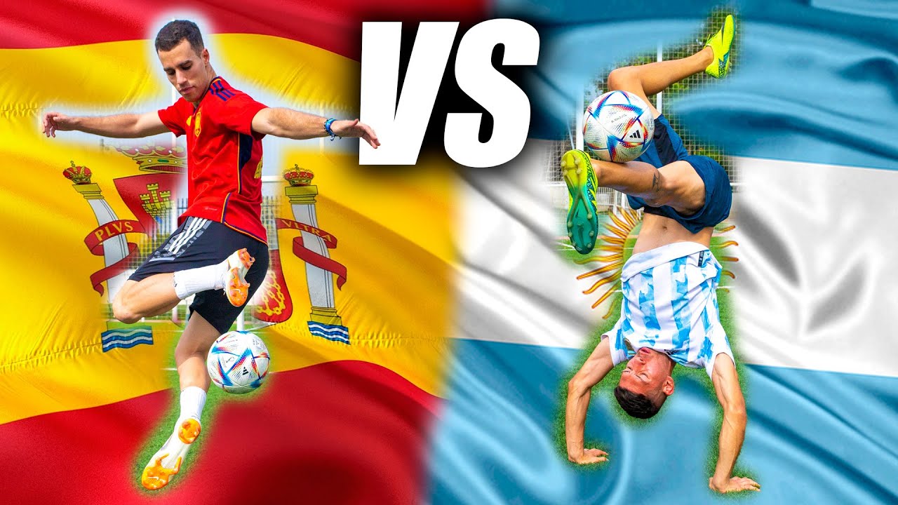 CAMPEÓN DE ESPAÑA VS CAMPEÓN DE ARGENTINA - Retos de Fútbol Freestyle