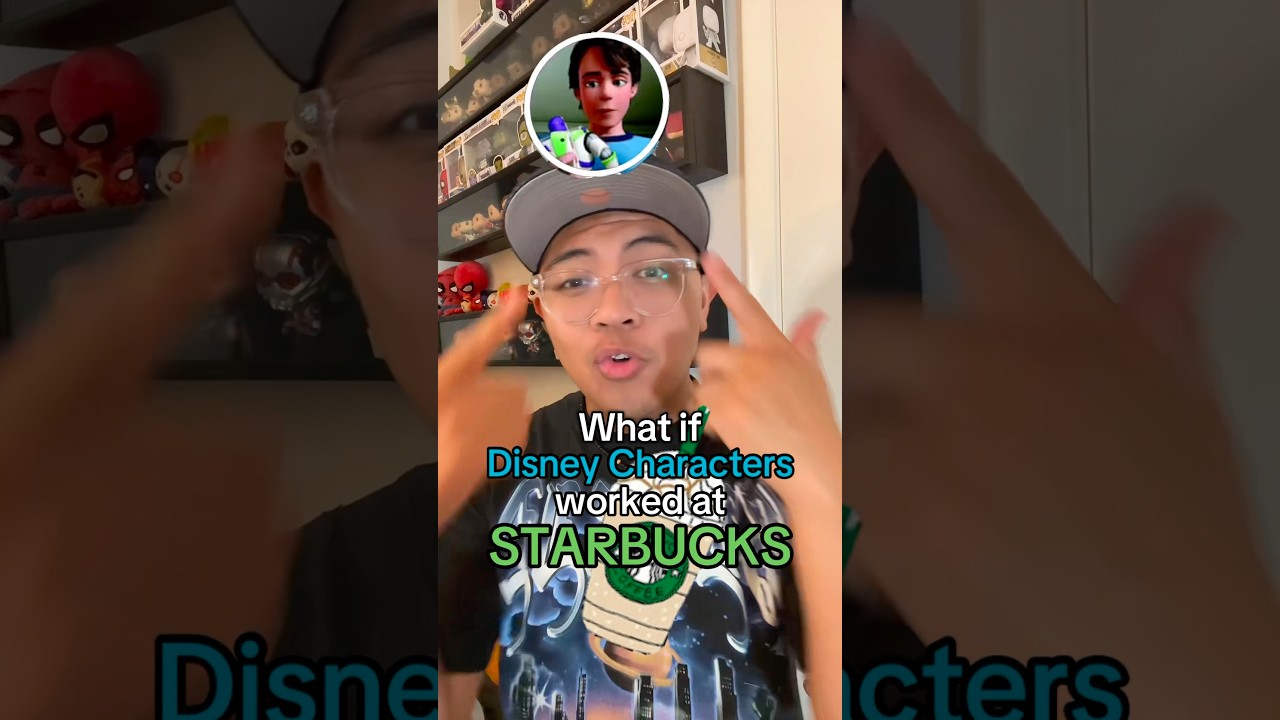 Disney Characters at Starbucks⁉️ | #shorts