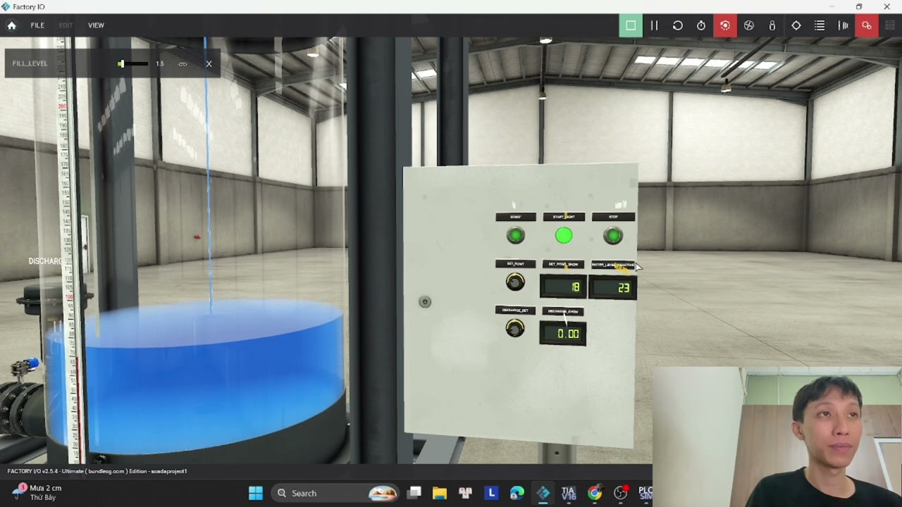 Project Control water tank using PID, PLC, HMI, IO Factory - SCADA Project Final