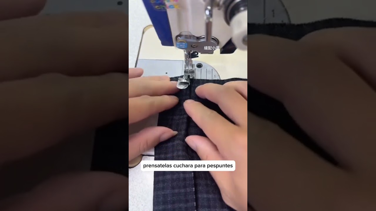 Pie prensatelas cuchara para coser pespuntes en la maquina recta. #shorts