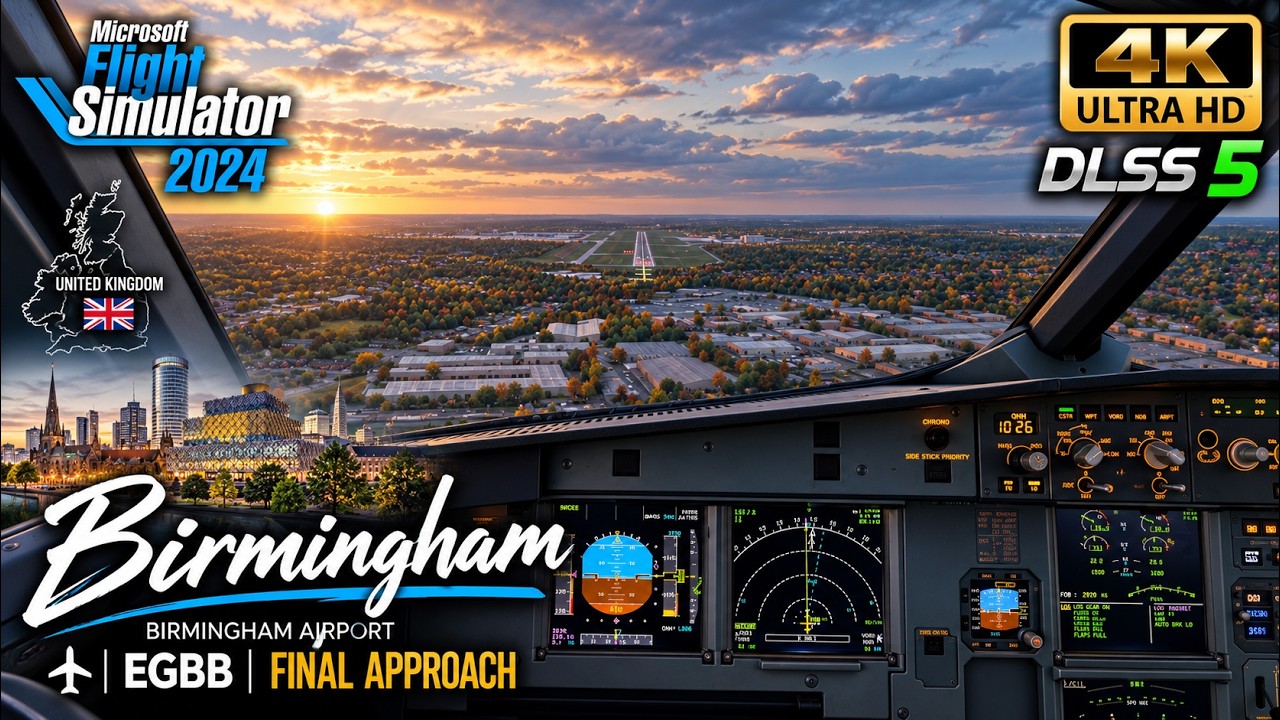 🔥 DLSS 5 Just Changed MSFS 2024&hellip; Birmingham Looks REAL! 😱