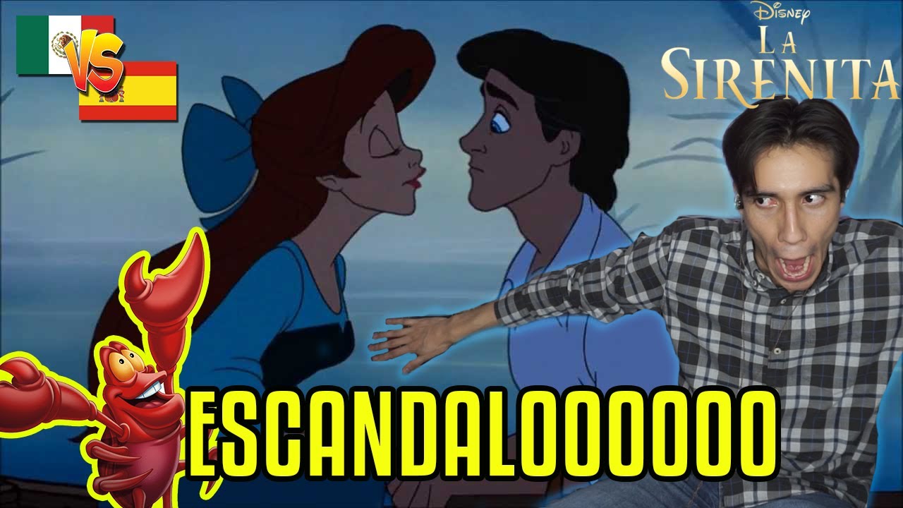 Reacción a BÉSALA | LA SIRENITA| DOBLAJE LATINO VS ESPAÑOL
