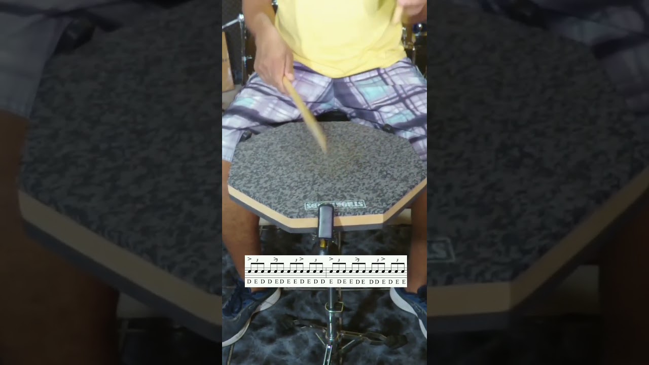 Paradiddle em Semicolcheia e Tercina
