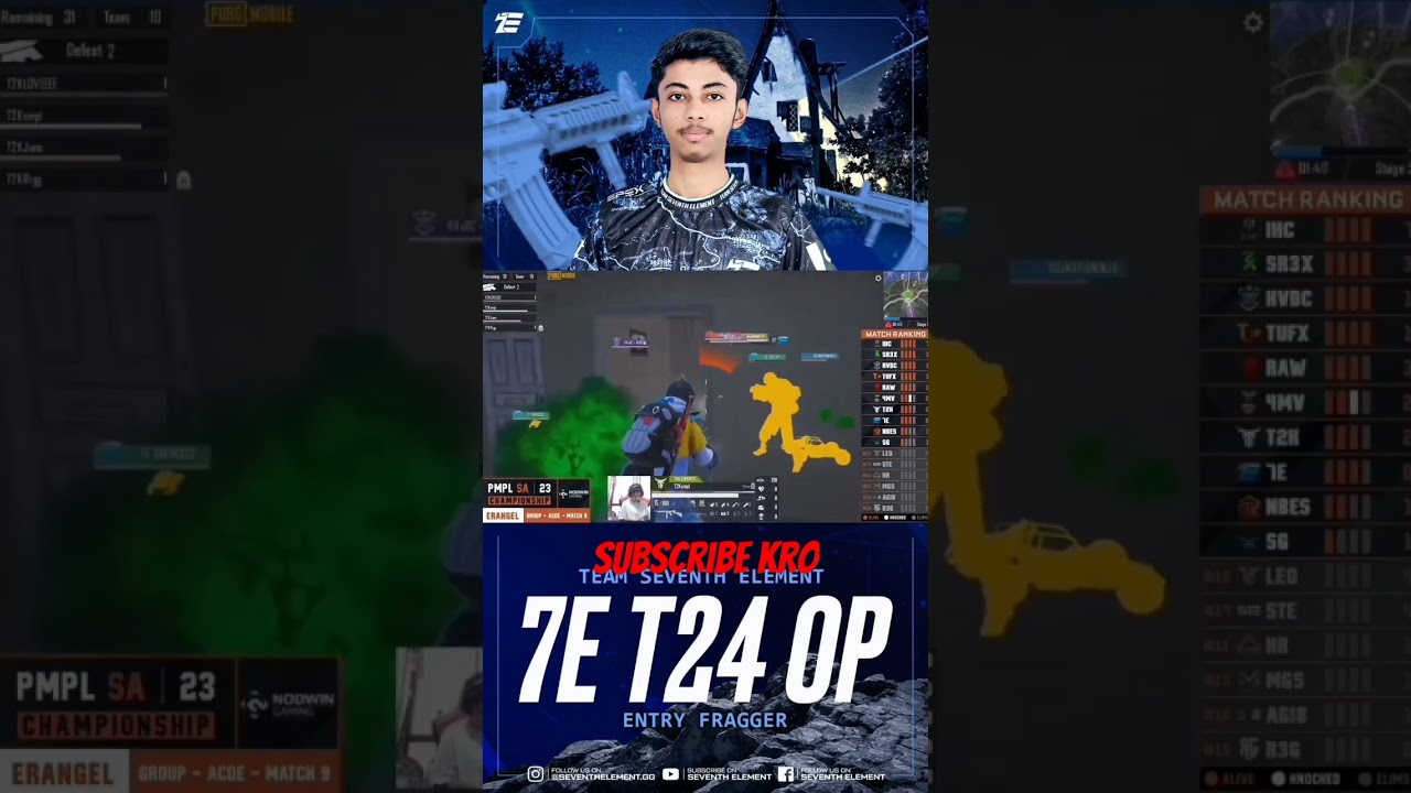 7e vs t2k fight🔥 #pubgmobile #7e #pmpl #india #pmg#1000subscriber #botgaming