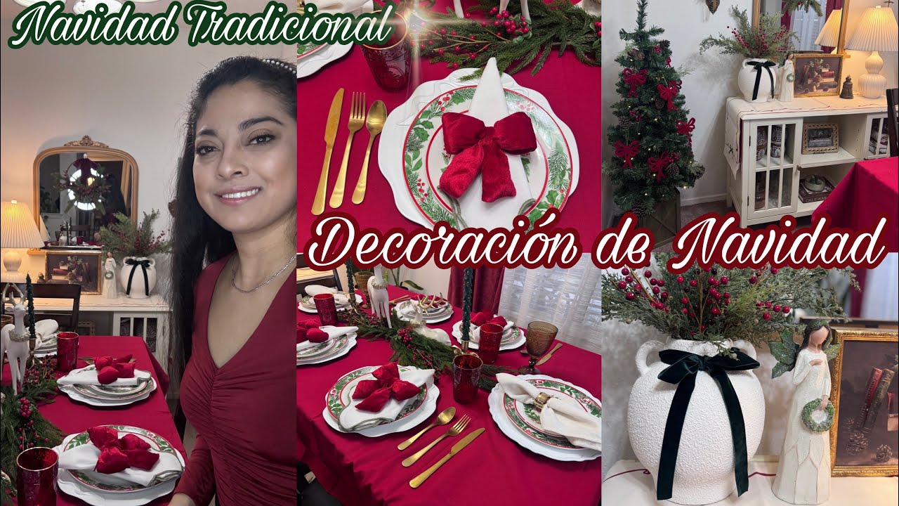 Decoración Navideña de mi Comedor🎁 Decoracion Tradicional🎄#christmas #cristmasdecor 
