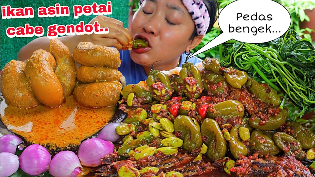 BENGEK 🥵‼️ IKAN ASIN PETAI CABE GENDOT,GULAI TAMBUSU ,LALAP BAWANG MERAH JUMBO