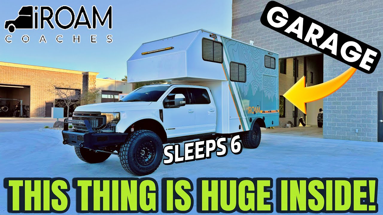 Ford F550 iRoam Super Coach Toy Hauler: 2 Bed 1 Bath With Kitchen And Garage In This Overlander!