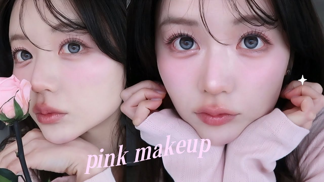 💗pink makeup｜肌荒れをカバーする毎日メイク🌹