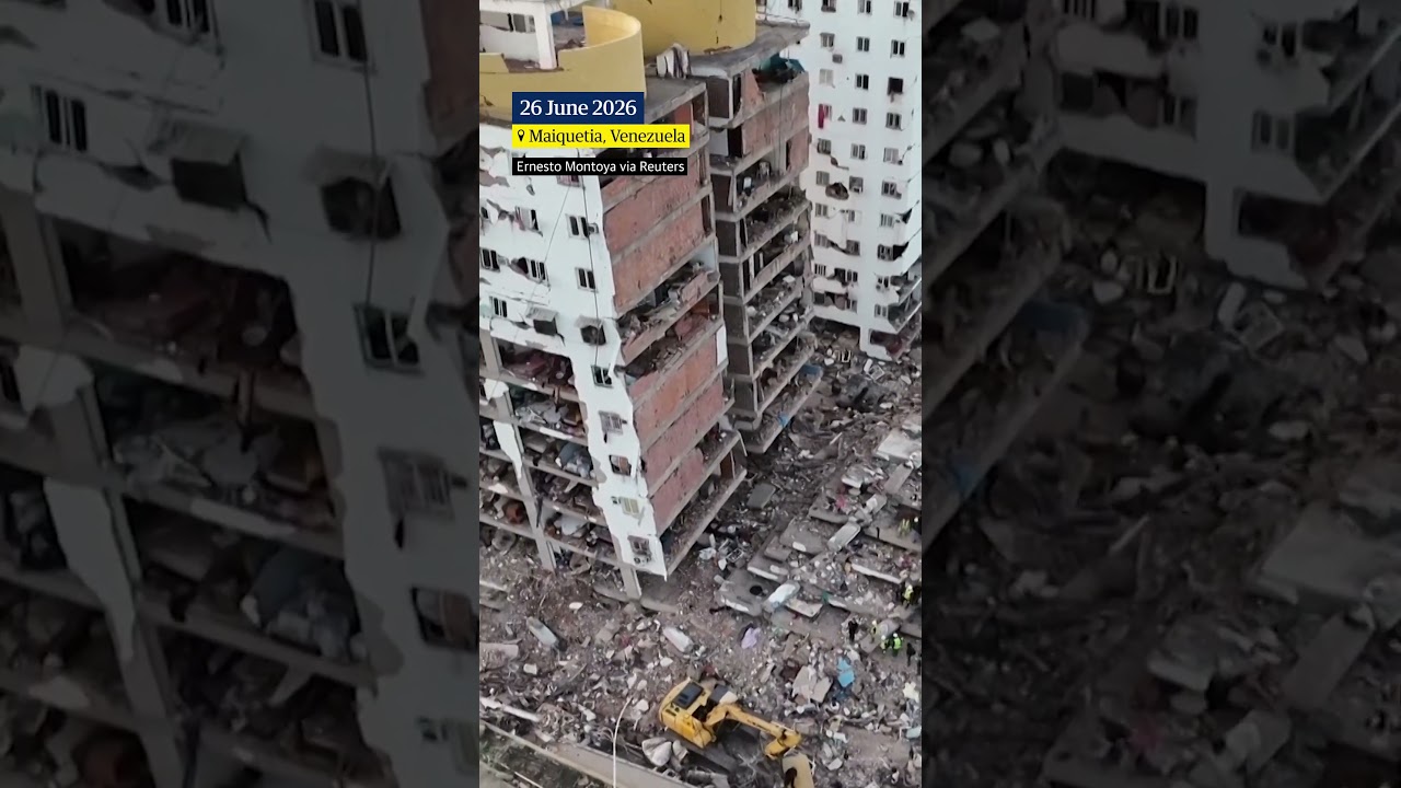 Drone video shows destruction after earthquakes in Venezuela&rsquo;s La Guaira