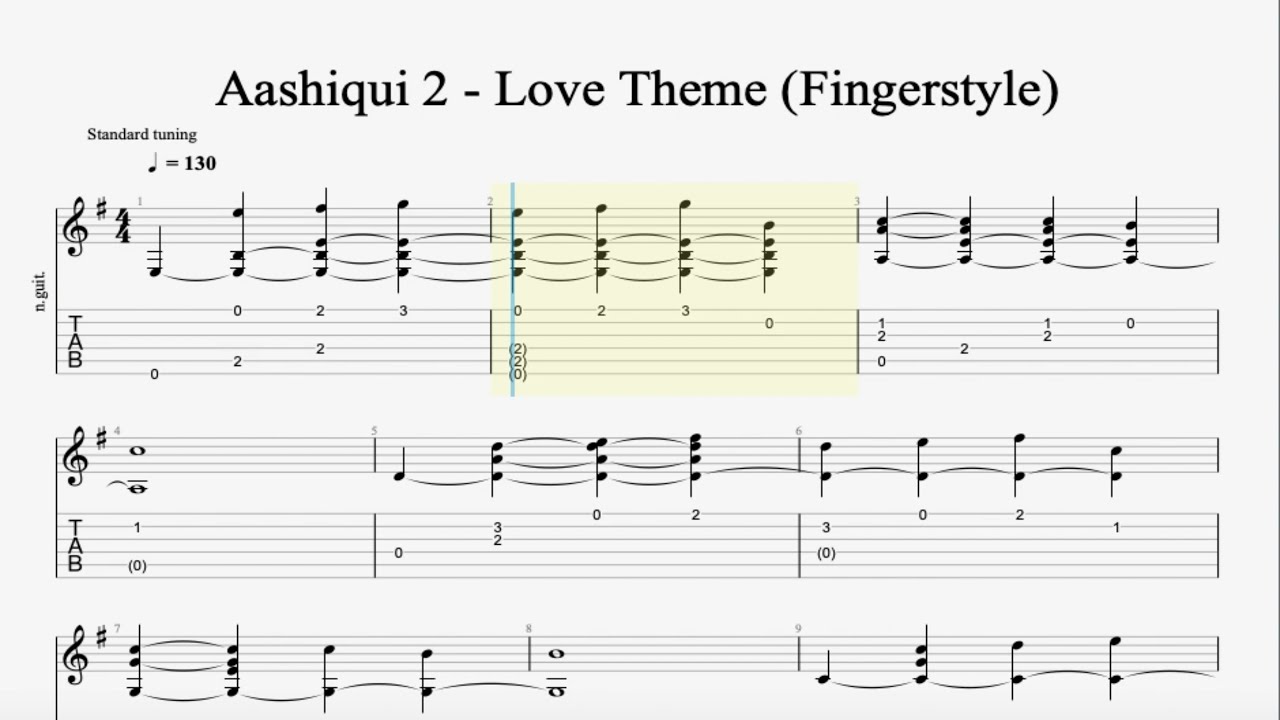 Aashiqui 2 - The Best Love Theme Ever Played On Guitar