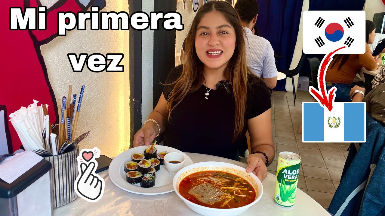 PROBANDO COMIDA COREANA CALLEJERA en GUATEMALA 🇬🇹 KIMBAB DE SEO | 4K | Celinaz