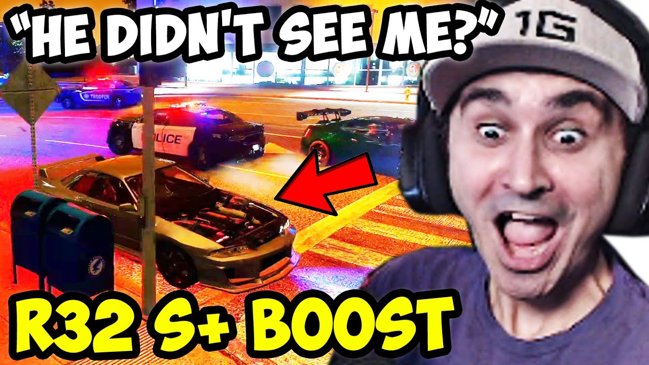 Summit1g Pulls Off THE CRAZIEST 200IQ OUTPLAY On Cops For This R32 S+ BOOST