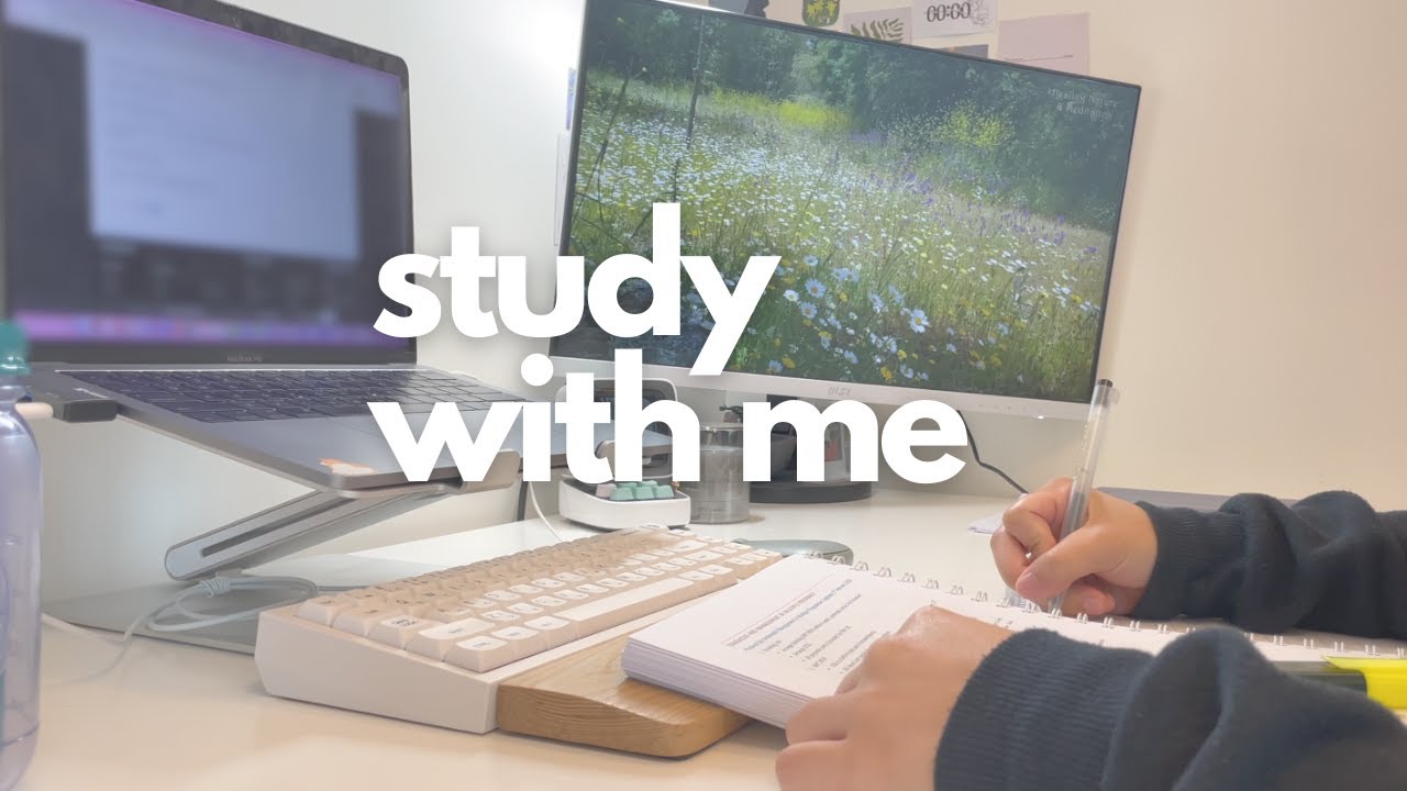 1 HOUR real time study with me (qk65)
