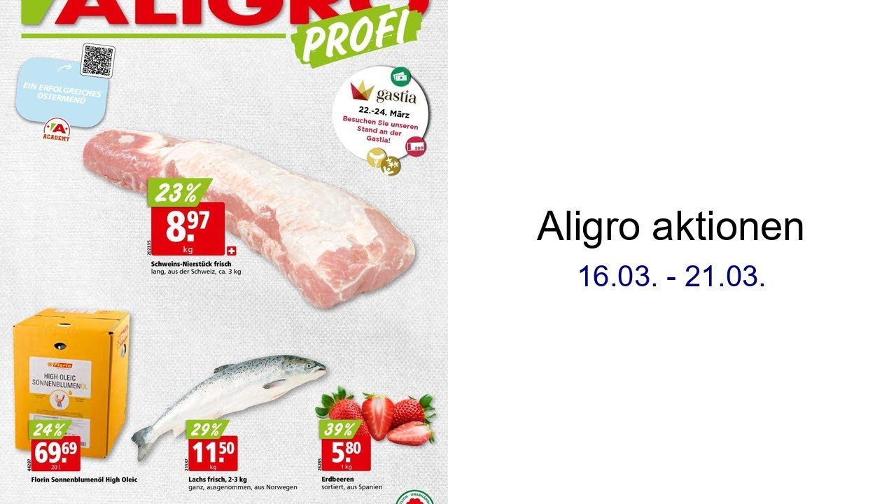 Aligro aktionen 16.03. - 21.03.